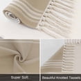 thumbnail image 6 of Beige Striped Hallway Runner Rug 2'x6',Farmhouse Luxurious White Stripes Modern Abstract Art Entryway Rug with Tassels,Woven Cotton Laundry Room Rugs Long Carpet for Bathroom Sink Foyer Bedroom, 6 of 9