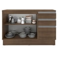thumbnail image 2 of Mueble de Cocina Para Tarja MADESA Glamy 120 cm 2 Puertas 3 Cajones Marrón, 2 of 9