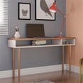 thumbnail image 2 of Windsor Wood 47" Modern Accent Console Table in Off White & Nature, 2 of 10