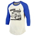 thumbnail image 2 of Men's Majestic Threads Cream/Royal Texas Rangers Raglan 3/4-Sleeve T-Shirt, 2 of 3