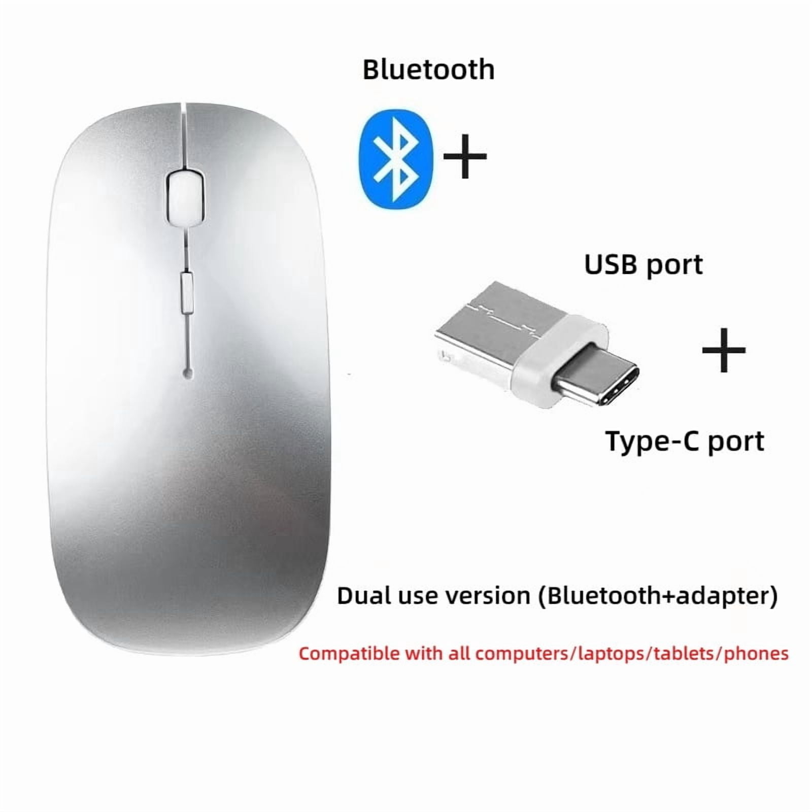 Wireless Bluetooth Silent Mouse for MacBook, Rechargeable Compatible with MacBook Air/Pro M1 M2 M3 Laptop