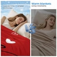 thumbnail image 2 of Red Love,Cooling Blanket,Lightweight Breathable Summer Throw Blanket with Double Sided Cold Effect,Spring Valentine's Plant Dots Lattice Stripe Picnic Blankets Bed Sheet for Hot Sleepers 60"x80", 2 of 8