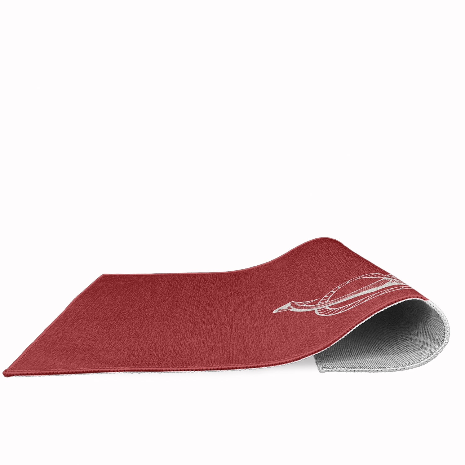 Simply Daisy 4' x 6' Anchored Nautical Chenille Rug, Ligonberry Red