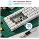 thumbnail image 4 of Teclado mecánico para juegos de 82 teclas con eje cian blanco claro único Xemadio HMKY240, 4 of 9