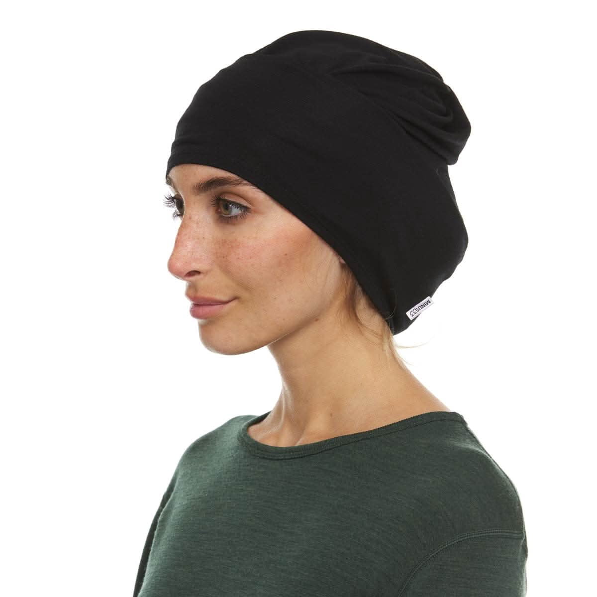 Woolverino - Merino Wool Microweight Multiclava - Multifunctional Headwear- UV Protection - Hiking Neck Gaiter - Hunting Balaclava - Black