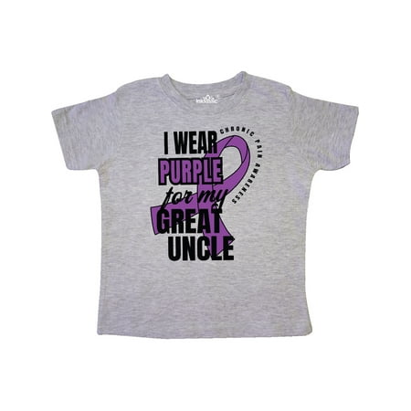 

Inktastic Chronic Pain I Wear Purple For My Great Uncle Gift Toddler Boy or Toddler Girl T-Shirt
