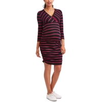 Maternity 3/4 Sleeve Surplice Dress with Belt - Available in Plus Sizes