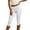 04# White, variant on UKHCCC Women's High Waisted Slim Fit Flared Capri Pants Cuffed Flare Casual Cotton Stretchy Summer Office Travel Cropped S-L