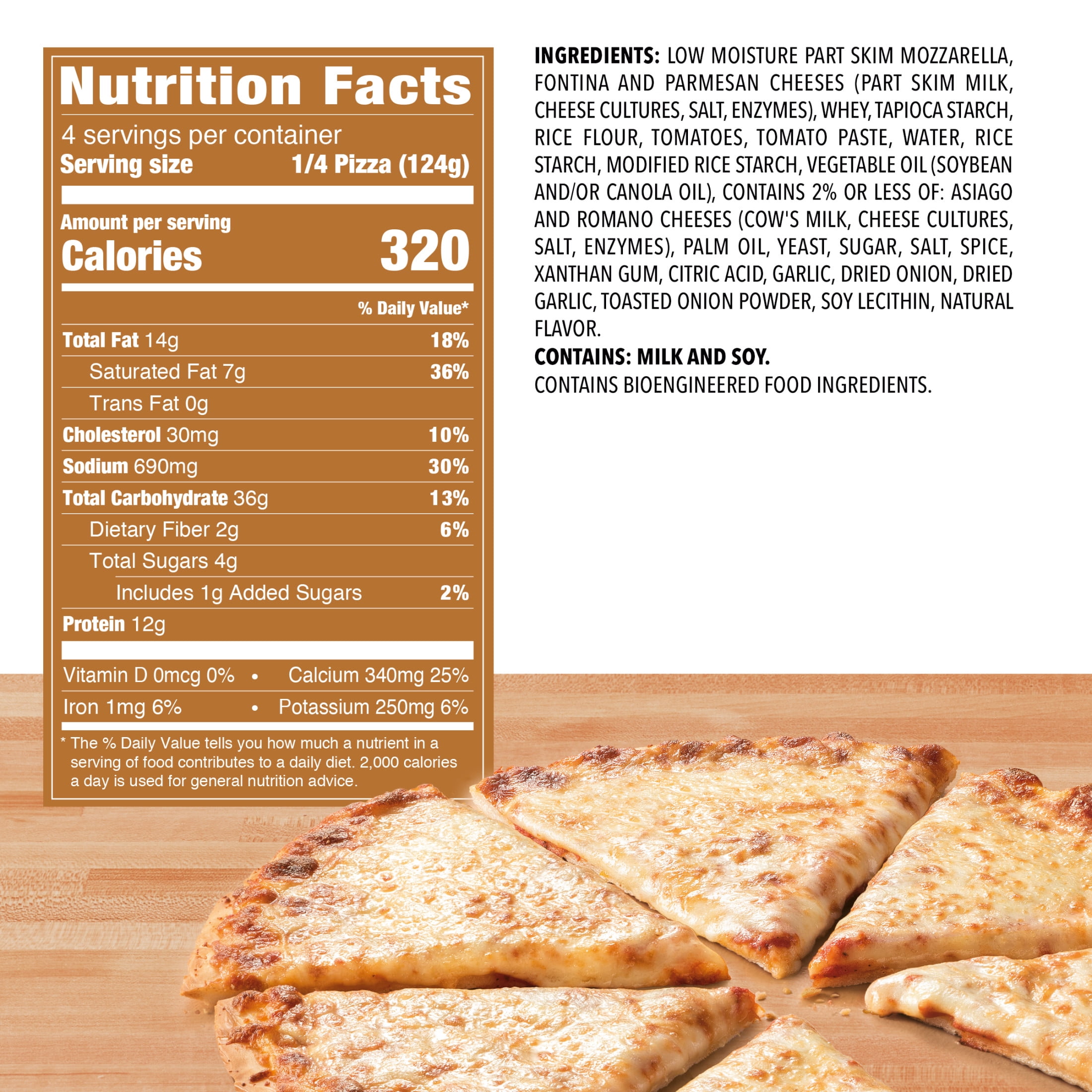 Freschetta Four Cheese Medley Gluten Free Thin Crust Frozen Pizza, 17.5 oz