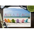 thumbnail image 3 of Avila Beach, California, Colorful Beach Chairs (9x12 Wall Art Print, Home Decor), 3 of 3