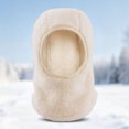 thumbnail image 3 of Lispipm Toddler Kids Fleece Balaclavas Hood Windproof Soft Full Head Neck Warmer Hat Baby Boy Girl Winter Accessory Beige 6-36 Months, 3 of 5