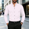 thumbnail image 2 of SRZYMJ Mens Dress Shirts Free Long Sleeve Button Down Shirts, 2 of 4