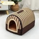 thumbnail image 1 of Pet Bed Dog House Kennel Soft Tent Indoor Enclosed Warm Plush Sleeping Nest Basket with Removable Cushion Travel Dog Accessory ShopWise Round, 1 of 21