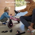 thumbnail image 5 of besrey Bicicleta para niños 5 en 1 para niños de 1 año a 4 años, Triciclo para niños pequeños, Triciclo para niños, Juguetes para niños y niñas, Entrenamiento de Equilibrio, Pedales extraíbles, 5 of 5