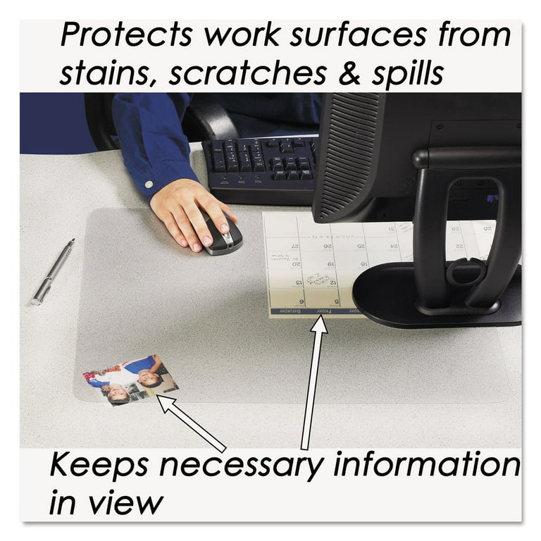 Eco-Clear Desk Pad with Antimicrobial Protection, 17 x 22, Clear Eco-Clear Desk Pad with Antimicrobial Protection, 17 x 22, Clear