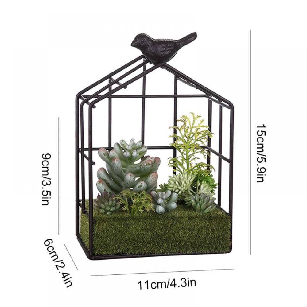 Iron Birdcage Hanging Planter, Metal Wire Flower Pot Basket Wrought Iron Plant Stands, Indoor Outdoor Hanging Plant Holder Hanging Planter Stand Flower Pots for Decorations - image 3 of 8