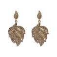 thumbnail image 3 of Xihbxyly Pendientes de Hoja de Diamante, Lujoso Diseño de Diamantes de Imitación, Elegante Accesorio de Aleación de Oro, Aguja Hipoalergénica 925, Ideal para Eventos de Noche, Bodas y Fiestas, Una Op, 3 of 7