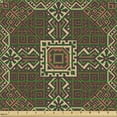 thumbnail image 2 of Tribal Sofa Upholstery Fabric by the Yard, Ethnic African Funky Nostalgic Geometric Traditional Bohemian Symmetric Motif, Decorative Fabric for DIY and Home Accents, Beige Cinnamon by Ambesonne, 2 of 5