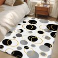 thumbnail image 4 of Rectangle Area Rugs 4 x 6 Ft, Black Polka Dots Non-Slip Residential Carpet, Modern Abstract Art Indoor Crawling Mats Runner Rugs for Living Room/Dining Room/Bedroom, 4 of 8