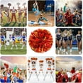 thumbnail image 7 of Cheerleading Poms,8 PCS Cheerleader Pompoms Hand Flowers, Premium Cheerleader Pompoms for Children Adults Sports Competition Holiday Celebration, 7 of 7