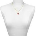 thumbnail image 2 of Delight Jewelry Acrylic Maroon Cheer Megaphone - Gold-tone Class of 2026 Delicate Bar Necklace, 18.75", 2 of 4