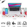 thumbnail image 5 of Long Mouse Pads for Desk,Pioneer Flower Floral Print Pattern Desk Mats on Top Of Desks, Desk Mouse Pad Extra Large with 3mm Non-Slip Base and Stitched Edge for Gaming,Office,Work,Home 31.5"x11.8", 5 of 6