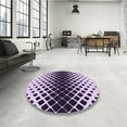 thumbnail image 4 of Ahgly Company Machine Washable Indoor Square Transitional Blossom Pink Area Rugs, 5' Square, 4 of 7
