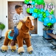 thumbnail image 2 of PonyCycle Ride on Horse Toys Walking Rocking Horse No Battery No Electricity Mechanical Giddy up Pony Plush Toy Ride on Animal Size 4 for Age 4-7 Years X46, 2 of 8