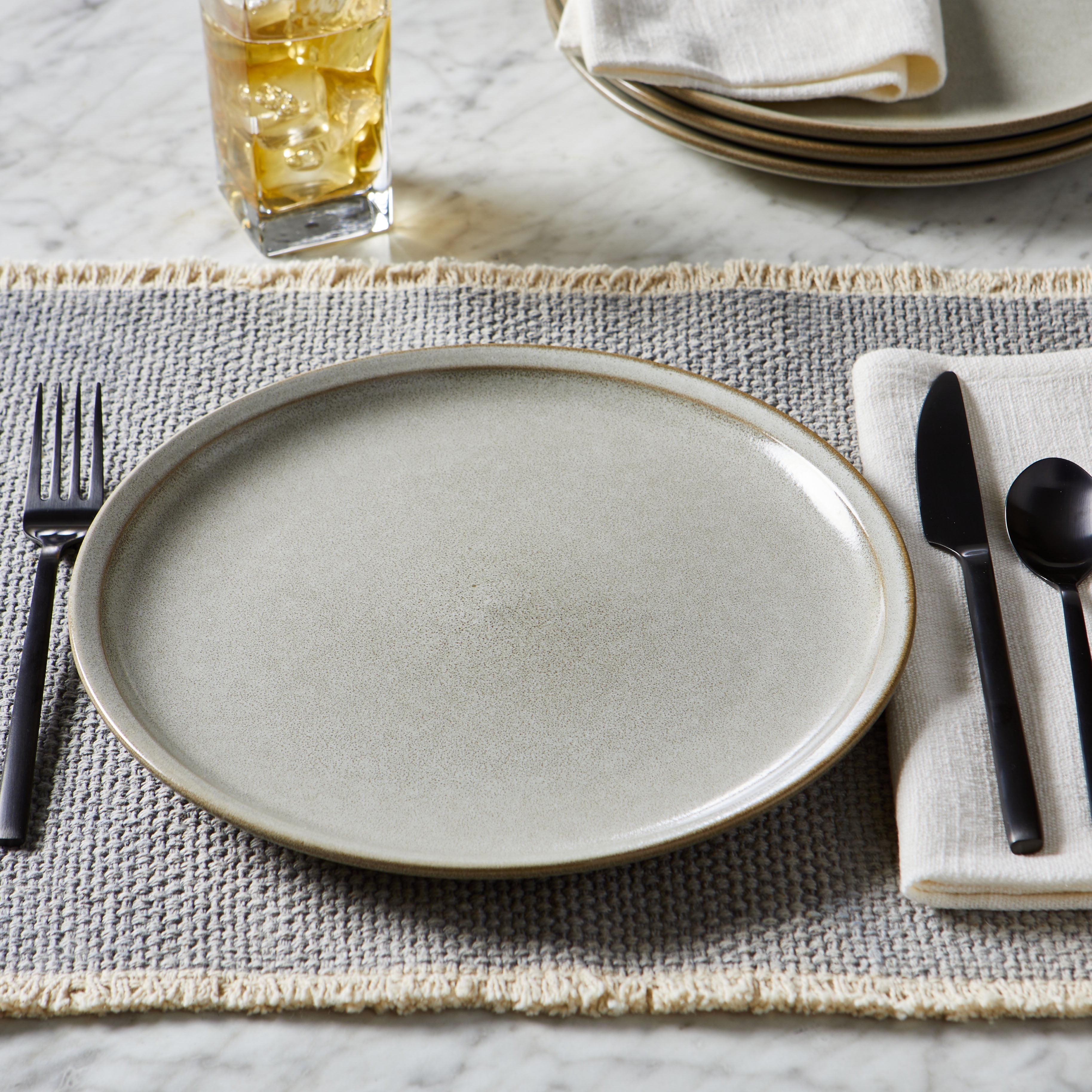 Better Homes and Gardens Banks Cream 12-Piece Stoneware Dinnerware Set