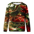 thumbnail image 4 of WXLWZYWL Womens Christmas Sweatshirts Cute Xmas Ugly 3D Graphic Print Sweaters Oversized Long Sleeve Round Neck Pullover Tops, 4 of 4