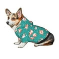 thumbnail image 7 of Fotbe Funny Christmas Deer Print Small Dog Sweater Hoodies Pet Grey Hooded Soft Fleece Sweatshirts with Pocket Fall Winter Puppy Cat Sweaters Warm Clothes-Small, 7 of 7