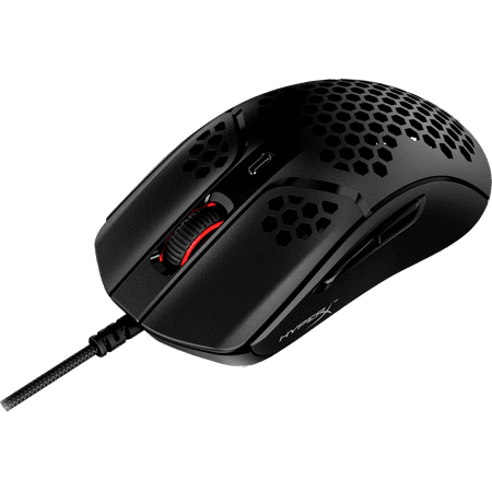 HyperX - Pulsefire Haste Lightweight Wired Optical Gaming Right-handed Mouse with RGB Lighting - Black and black