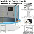 thumbnail image 6 of SHINPT 14ft Outdoor Trampoline for Kids, Big Trampoline with Basketball Hoop and Ladder, Heavy Duty Trampoline with Net Meets ASTM Standard, Backyard Trampoline for Adult, Large Trampoline for Gift, 6 of 10