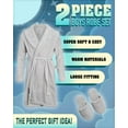 thumbnail image 2 of Too Cool 2 Sleep Boys Bath Robe and Slipper Set - 2 Piece Plush Fleece Hooded Bathrobe & Slippers, 2 of 5