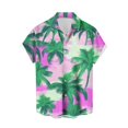 thumbnail image 1 of Mens Manga Corta Botón Abajo Camisas Casual Suelto Impreso Cardigan Girar Cuello Blusa, Transpirable para el Entrenamiento, 1 of 1