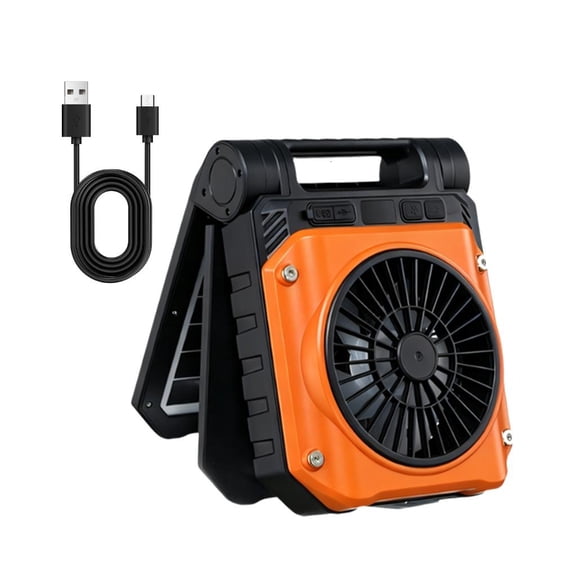 ZELVINN Multi Purpose Outdoor Fan with Lighting Renewable Power USB Charging for Camping