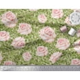 thumbnail image 2 of Soimoi Poly Georgette Fabric Check & Roses Floral Printed Craft Fabric by The Yard 52 Inch Wide, 2 of 3