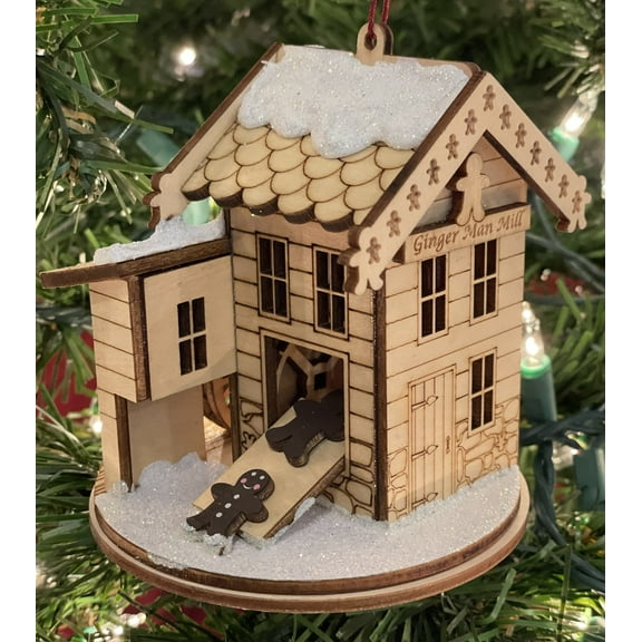 Ginger Cottages Ginger Man Grist Mill Ornaments for Christmas Tree