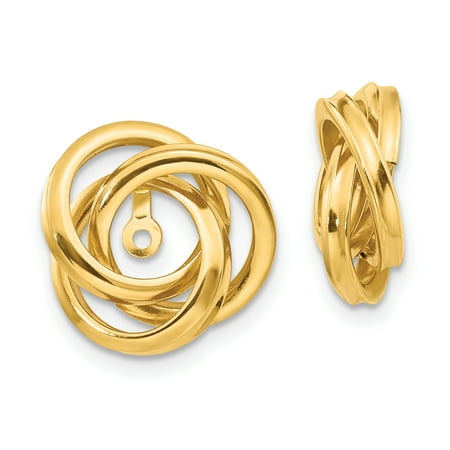 14k Yellow Gold Polished Love Knot Earring Jackets 14k Yellow Gold Polished Love Knot Earring Jackets