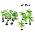 thumbnail image 1 of SHOWERORO Miniature Coconut Palm Tree Mini Plant Terrarium Decor Plastic Micro Landscape 48Pcs, 1 of 7