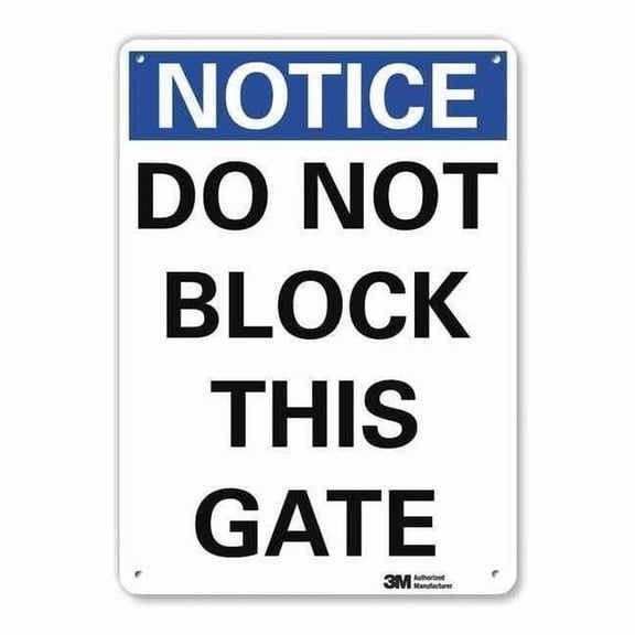 Lyle Notice Sign,14 in x 10 in,Aluminum U5-1126-RA_10X14