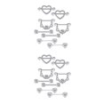 thumbnail image 3 of Minnieouse 8 piezas de anillos para pezones, accesorio de moda de acero inoxidable, hermosa joyería Sexy para Piercing, decoración de pecho para niña, Plata 2piezas Minnieouse CBP270931, 3 of 5