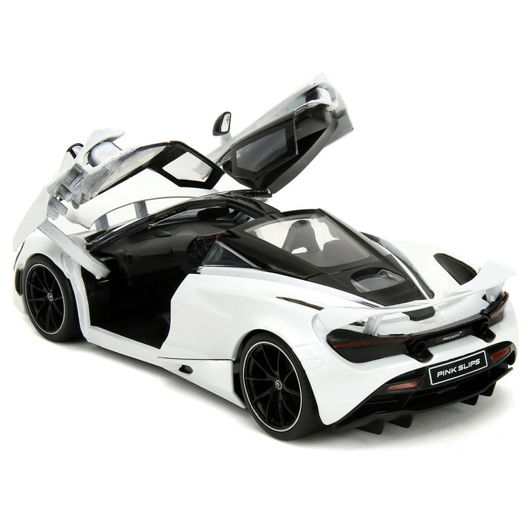 Diecast McLaren 720S White Metallic with Black Top 