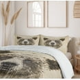 thumbnail image 5 of Ambesonne Bear Duvet Cover Set, Dotted Animal Head Modern, 2-Calking, Tan Brown, 5 of 6