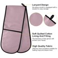 thumbnail image 4 of Dailycode Double Sided Oven Mitt with Loop Heat Resistant Kitchen Long Potholders 7" x 35" Pale Mauve, 4 of 6