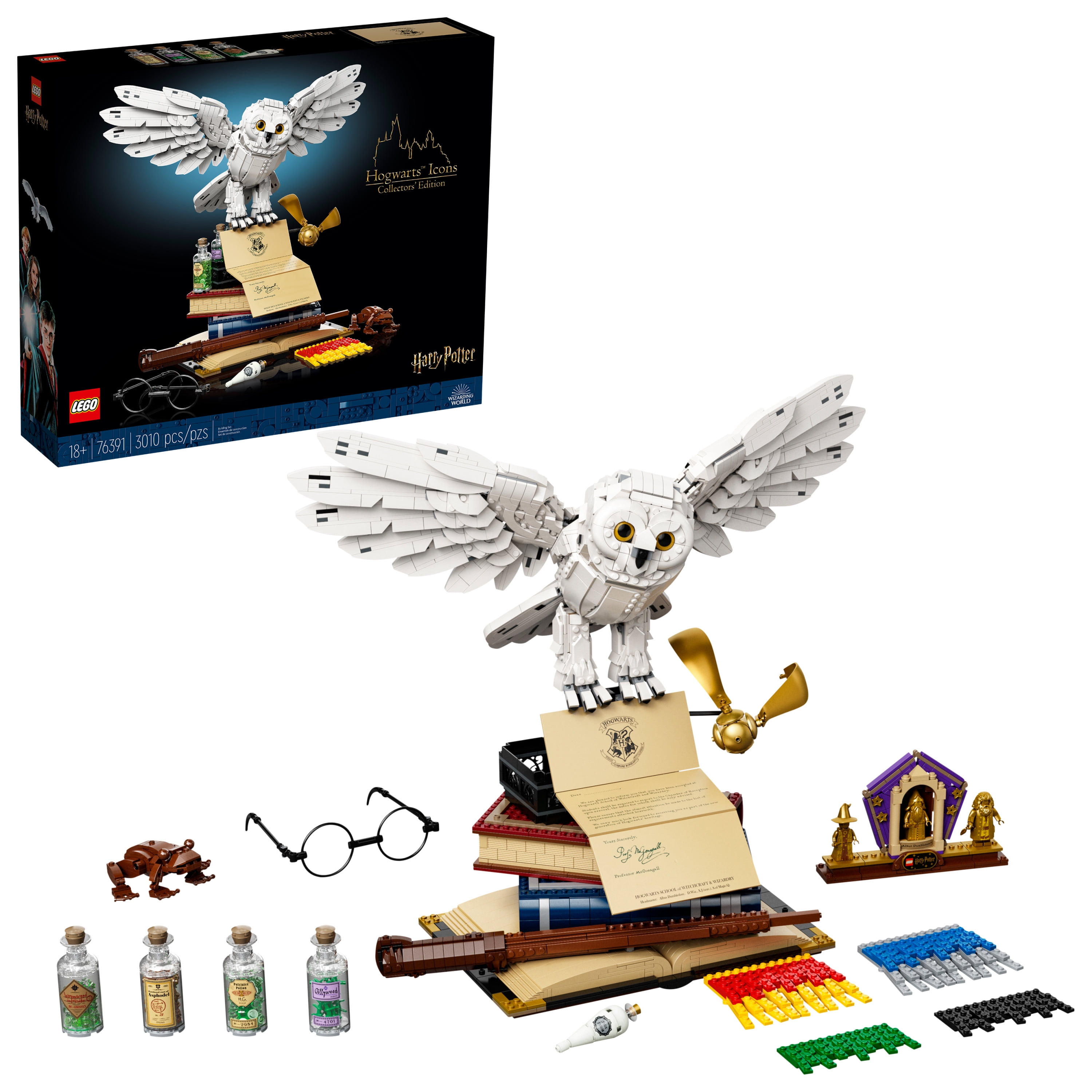 Lego Harry Potter Hogwarts Icons Collectors Edition Collectible th Anniversary Set For Adults 3 010 Pieces Walmart Com
