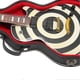 thumbnail image 2 of 9.8 Inch Wooden Miniature Electric Guitar Innovative Simulation Model Black and White Circle for Collection, 2 of 2