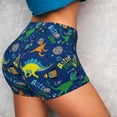 thumbnail image 3 of Picia Dinosaur In Space Printed Workout Shorts for Women Seamless Scrunch Butt Lifting High Waisted Yoga Gym Booty Running Moisture-wicking Short Pants-X-Large, 3 of 9