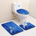 thumbnail image 4 of Juego de alfombrillas para baño con diseño de delfines en 3D, antideslizantes, 4 of 6