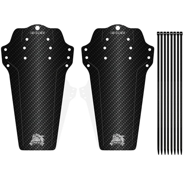 Yuarrent 1 par de guardabarros de plástico para bicicleta de montaña, guardabarros para Dirtboard, piezas decorativas para ciclismo, tipo 1 Ciclismo Fibra de carbon Yuarrent OD000764-04